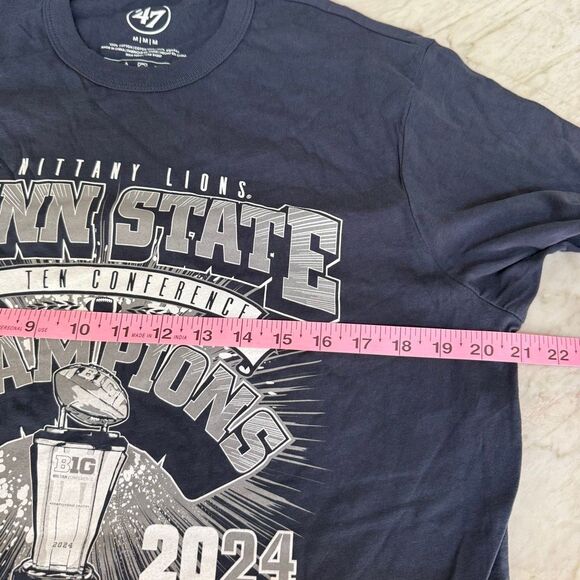 47’ PENN STATE NITTANY LIONS NAVY BLUE 2024 BIG TEN CHAMPIONSHIP T-shirt M NWT - Picture 4 of 6